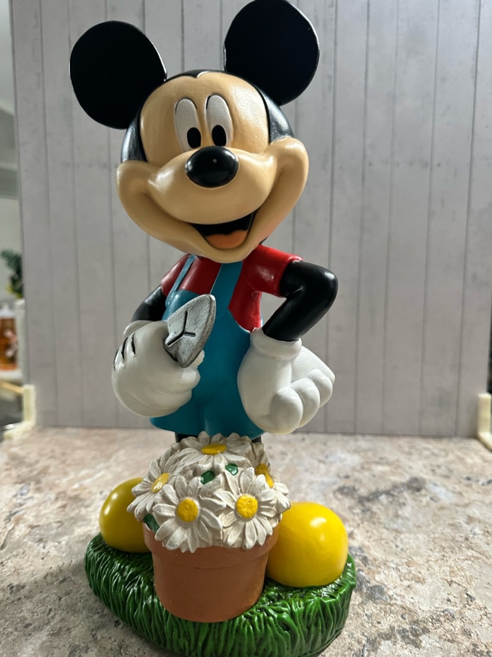 Disney Mickey Mouse Garden Statue in Black, Red, Blue, Yellow